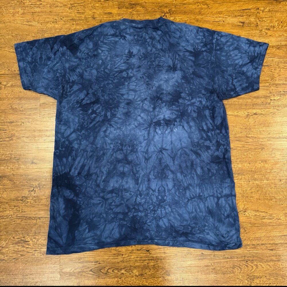 Vintage Y2K The Mountain Blue Tie Dye Wolf Moon Spirit Graphic T Shirt Men's 3XL - Picture 3 of 7